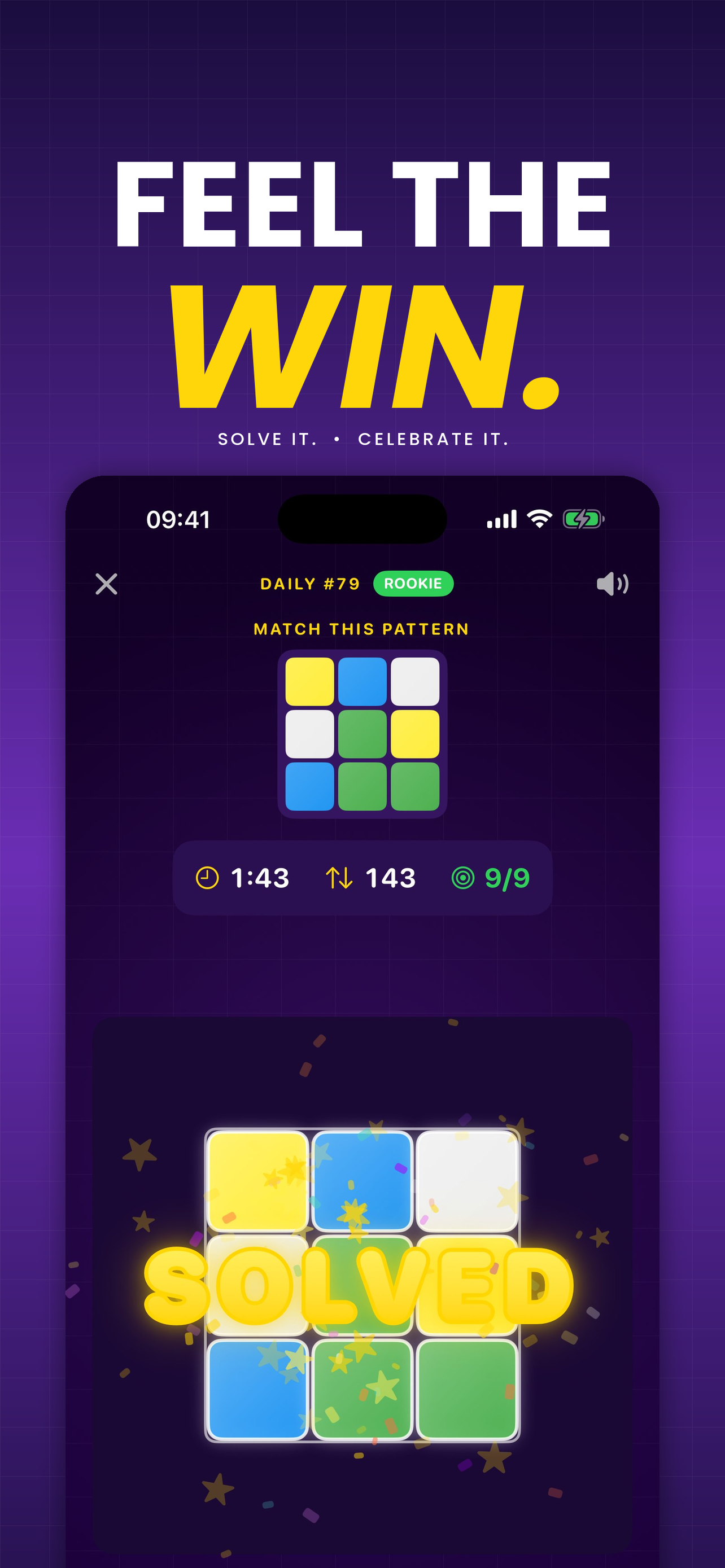 Feel the win — solved